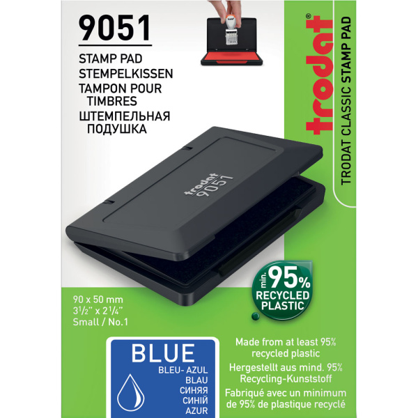 ΤΑΜΠΟΝ TRODAT 9051 ΜΠΛΕ 5x9cm ΣΦΡΑΓΙΔΩΝ ΑΠΛΩΝ