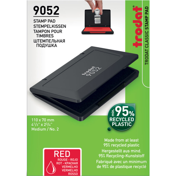 Ταμπόν Trodat 9052 Κόκκινο 7x11cm Σφραγίδων Απλών