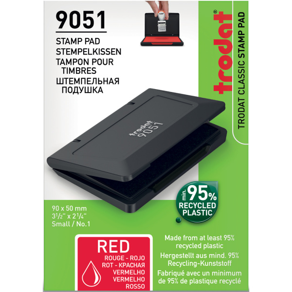 Ταμπόν Trodat 9051 Κόκκινο 5x9cm Σφραγίδων Απλών