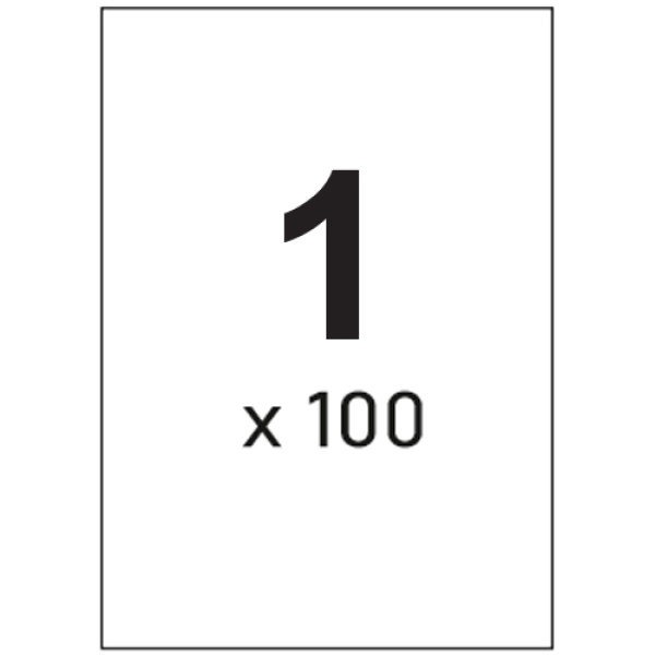 Ετικέτες Εκτυπωτών 210x297mm Αυτοκόλλητες Typolabel TL0111