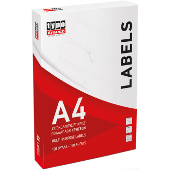 Ετικέτες Εκτυπωτών 52.5x29.7mm Αυτοκόλλητες Typolabel TL4011