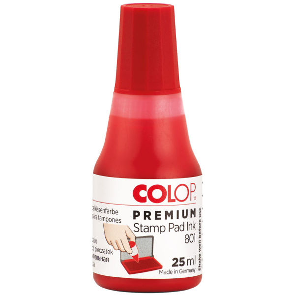Μελάνι Σφραγίδων Colop 801 Κόκκινο 25ml για ταμπόν