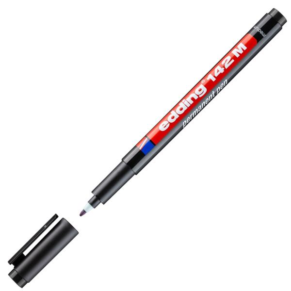Edding 142m Μαύρος Μαρκαδόρος Ανεξίτηλος 1.0mm