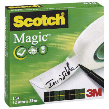 Scotch Magic Invisible Διάφανο Σελοτέϊπ 12x33cm