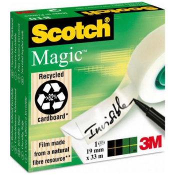 Scotch Magic Invisible Διάφανο Σελοτέϊπ 19x33cm