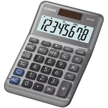 Αριθμομηχανή Casio MS-80F Ασημί 8 ψηφίων