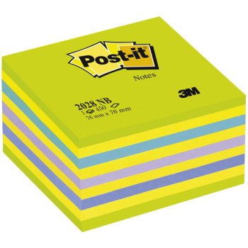 Post-it 2028NB Κύβος με Αυτοκόλητα Σημειώσεων Νέον Μπλέ