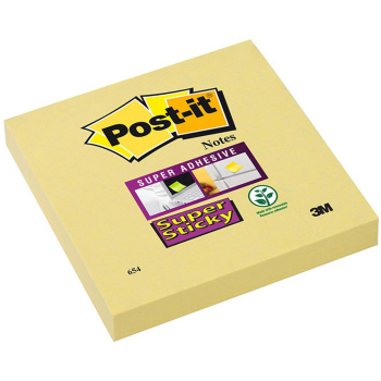 Αυτοκόλλητα Σημειώσεων Post-it Κίτρινα 76x76mm 90 φύλλα 654