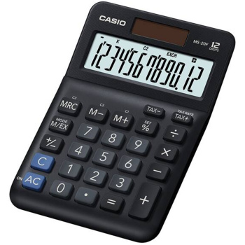 Αριθμομηχανή Casio 12 ψηφίων MS-20F Μαύρη