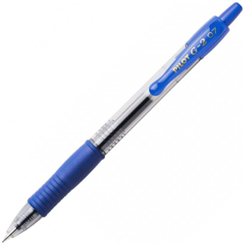 Στυλό Pilot G-2 Gel Μπλε 0.7mm με κουμπί και Grip