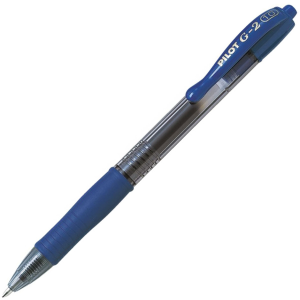 Στυλό Pilot G-2 Gel Μπλε 1.0mm με κουμπί και Grip