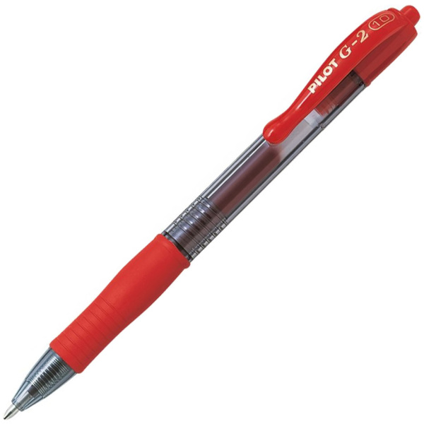 Στυλό Pilot G-2 Gel Κόκκινο 1.0mm με κουμπί και Grip