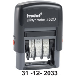 Trodat Printy Dater 4820MA Σφραγίδα Ημερομηνιών Αριθμών ύψους 4.0mm