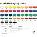 Van Gogh acrylics colour chart