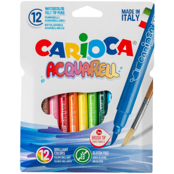 Carioca Μαρκαδόροι Ζωγραφικής Acquarell Brush Tip 12 Χρώματα Λεπτοί