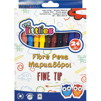 ΜΑΡΚΑΔΟΡΟΙ ΖΩΓΡΑΦΙΚΗΣ THE LITTLIES FIBRE PENS 24 ΧΡΩΜΑΤΑ ΛΕΠΤΟΙ
