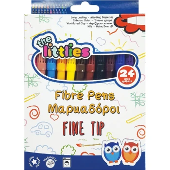 ΜΑΡΚΑΔΟΡΟΙ ΖΩΓΡΑΦΙΚΗΣ THE LITTLIES FIBRE PENS 24 ΧΡΩΜΑΤΑ ΛΕΠΤΟΙ