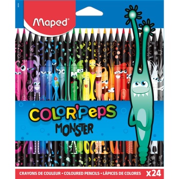 Maped Color Peps Monster ξυλομπογιές 24 χρώματα
