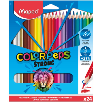 Maped Color Peps Strong Ξυλομπογιές 24 χρώματα