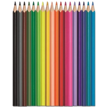 Ξυλομπογιές Ακουαρέλας Color'Peps Aqua με πινέλο 18 χρωμάτων λεπτές