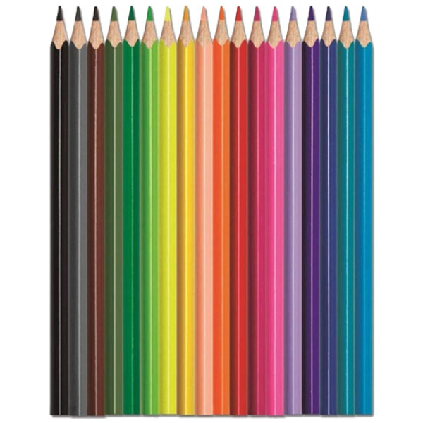 Ξυλομπογιές Ακουαρέλας Color'Peps Aqua με πινέλο 18 χρωμάτων λεπτές
