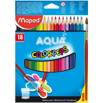 Maped Color Pepes Ξυλομπογιές Ακουαρέλλας 18 χρωμάτων