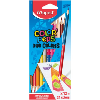 Maped Color Peps Duo Ξυλομπογιές 12 χρώματα
