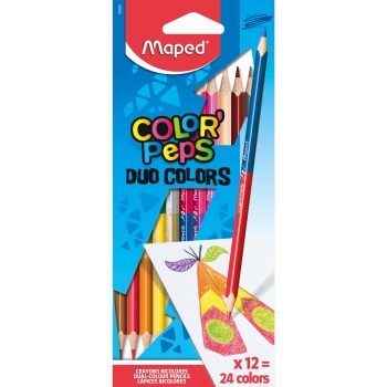 Maped Color Peps Duo Ξυλομπογιές 12 χρώματα