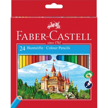 Ξυλομπογιές Faber-Castell Λεπτές 24 Χρώματα Κάστρο