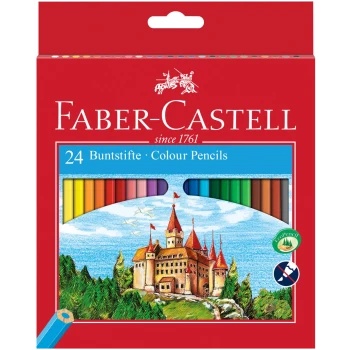 Ξυλομπογιές Faber-Castell Λεπτές 24 Χρώματα Κάστρο