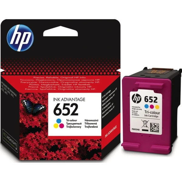 Μελάνι Hp 652 Tri-Colour F6V24AE Inkjet Cartridge