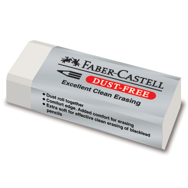 Γόμα Λευκή Faber Castell Dust-Free Vinyl Eraser 187120