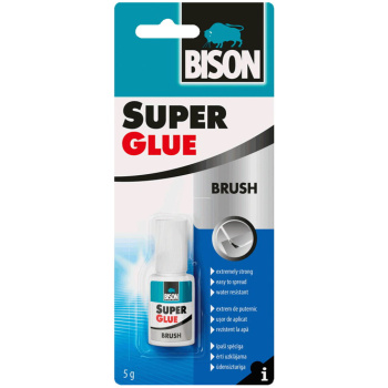 Bison Super Glue 5gr με πινέλο κόλλα στιγμής