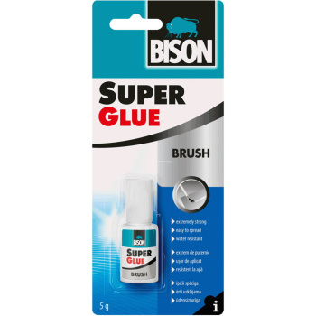Bison Super Glue 5gr με πινέλο κόλλα στιγμής