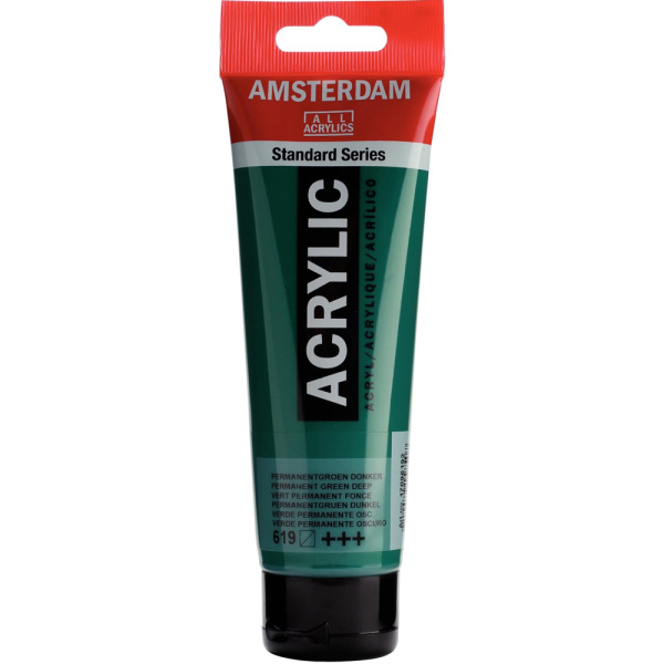 Ακρυλικό 619 Permanent Green Deep 120ml Amsterdam Talens