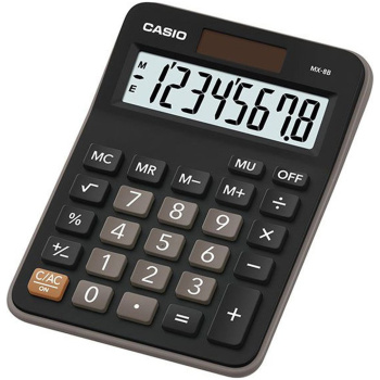 Casio MX-8B Μαύρη Αριθμομηχανή Γραφείου με 8 Ψηφία