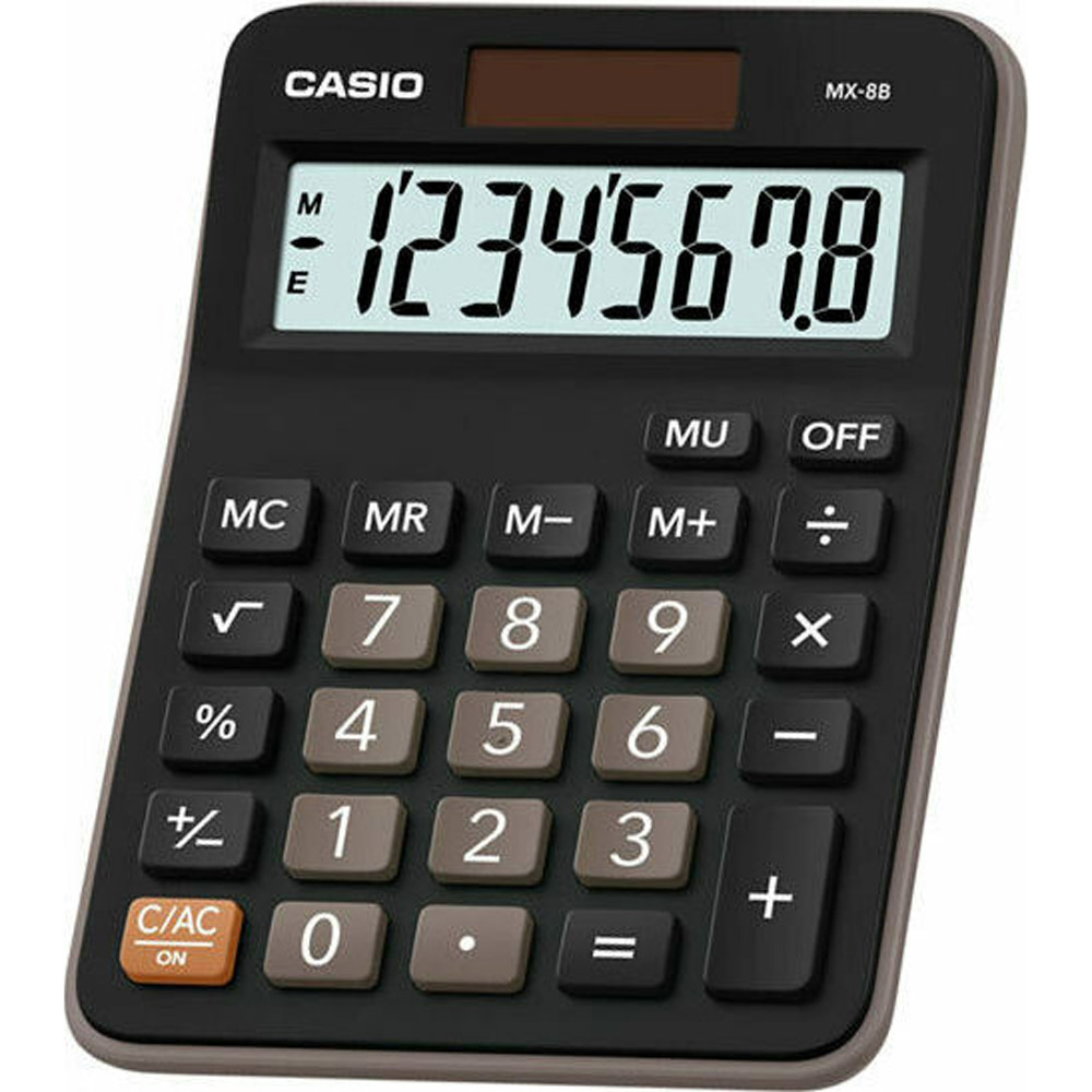 Casio MX-8B Αριθμομηχανή 8 ψηφίων μαύρη