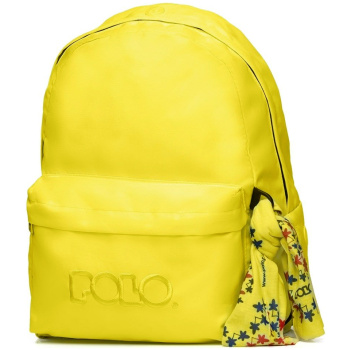 Polo Original Backpack With Scarf Κίτρινη Σχολική Τσάντα 1ας Θέσης