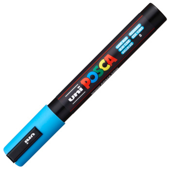 UNI Posca Medium PC-5M Γαλάζιος μαρκαδόρος με μύτη 1.8-2.5mm