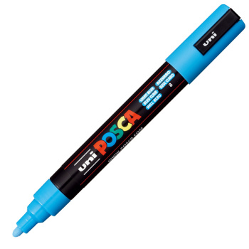 UNI Posca Medium PC-5M Γαλάζιος μαρκαδόρος με μύτη 1.8-2.5mm