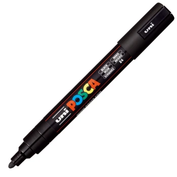UNI Posca Medium PC-5M Μαύρος μαρκαδόρος με μύτη 1.8-2.5mm