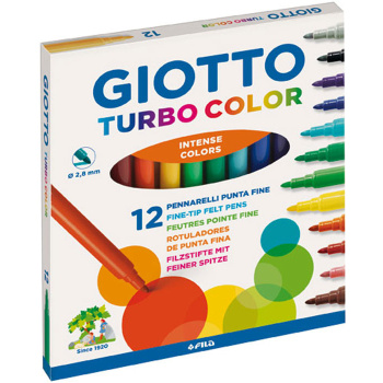 ΜΑΡΚΑΔΟΡΟΙ ΖΩΓΡΑΦΙΚΗΣ GIOTTO TURBO COLOR 12 ΧΡΩΜΑΤΩΝ ΛΕΠΤΟΙ