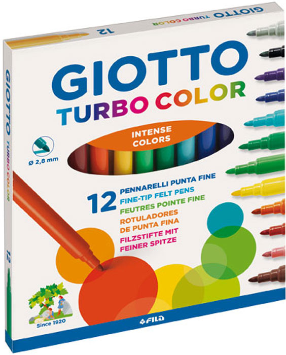 giotto_turbo_color_12_markadoroi_leptoi ΜΑΡΚΑΔΟΡΟΙ ΖΩΓΡΑΦΙΚΗΣ GIOTTO TURBO COLOR 12 ΧΡΩΜΑΤΩΝ ΛΕΠΤΟΙ