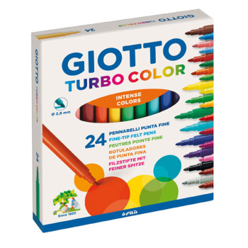 GIOTTO Μαρκαδόροι TURBO COLOR 24 Λεπτοί Superwashable