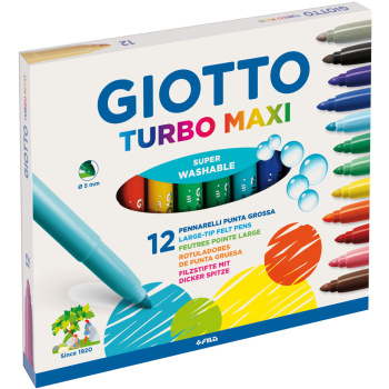 ΜΑΡΚΑΔΟΡΟΙ ΖΩΓΡΑΦΙΚΗΣ GIOTTO TURBO MAXI 12 ΧΡΩΜΑΤΩΝ ΧΟΝΤΡΟΙ