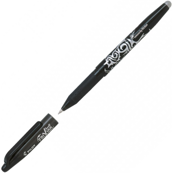 Pilot Frixion Ball 0.7mm Μαύρο Στυλό Medium