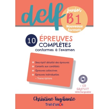 NOUVEAU DELF JUNIOR B1 10 EPREUVES COMPLETES 2021