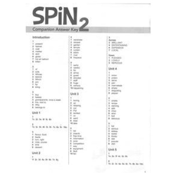 SPIN 2 COMPANION ANSWER KEY