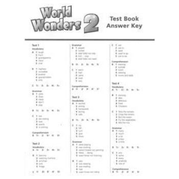 WORLD WONDERS 2 TEST BOOK ANSWER KEY