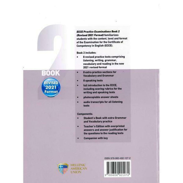ECCE PRACTICE EXAMINATIONS BOOK 2 REVISED 2021 FORMAT